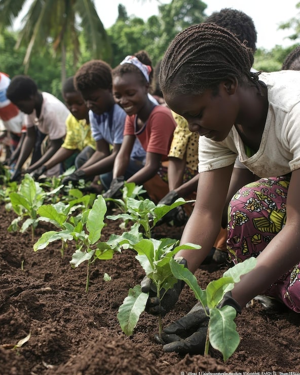 People supporting one another in a community